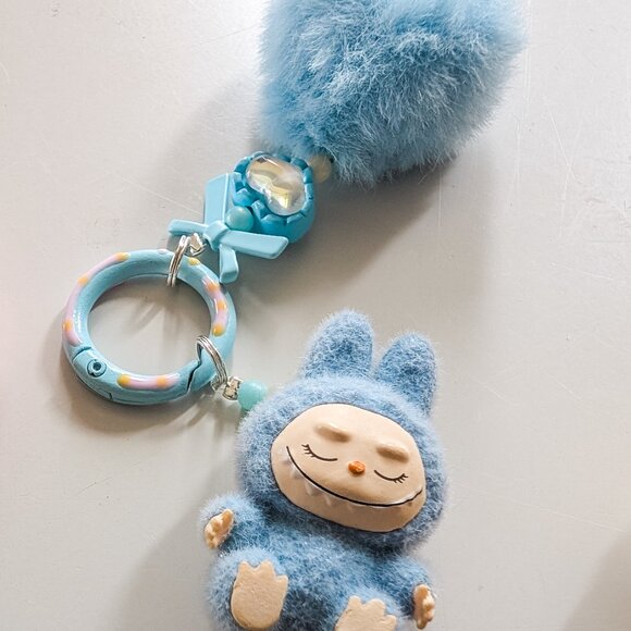 Mini Labubu Keychain Bag Charm "Have a Seat" Series - Various Colors Available - Picture 3 of 7